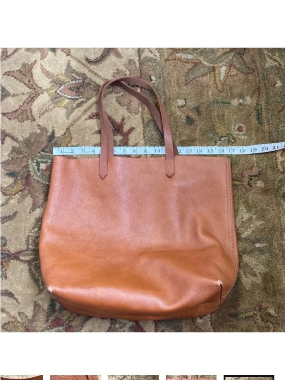 MADEWELL Large Genuine Leather Tote Bag.